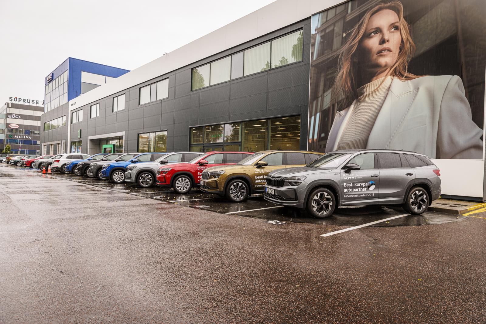 Eesti korvpallikoondise Škoda Kodiaqid Rohe Auto esinduses